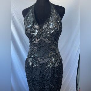 Elegant Black Sequin Dress